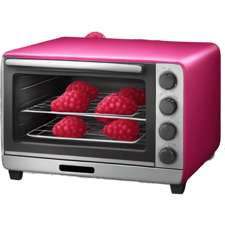 Realistic raspberry color oven isolated. emoji