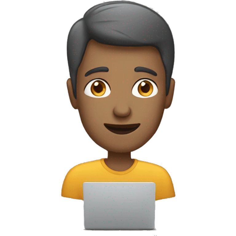 man useing laptop emoji