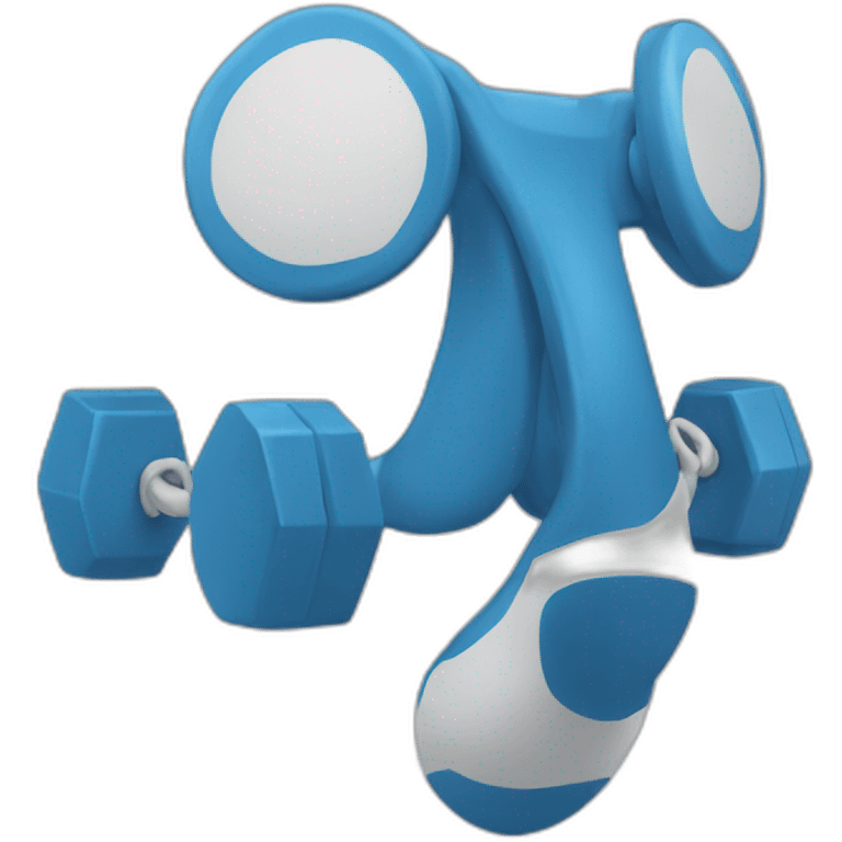 sport weight blue emoji