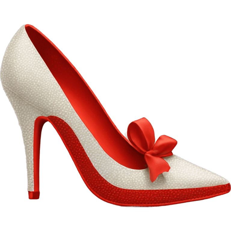 high heel shoe with red bottom emoji