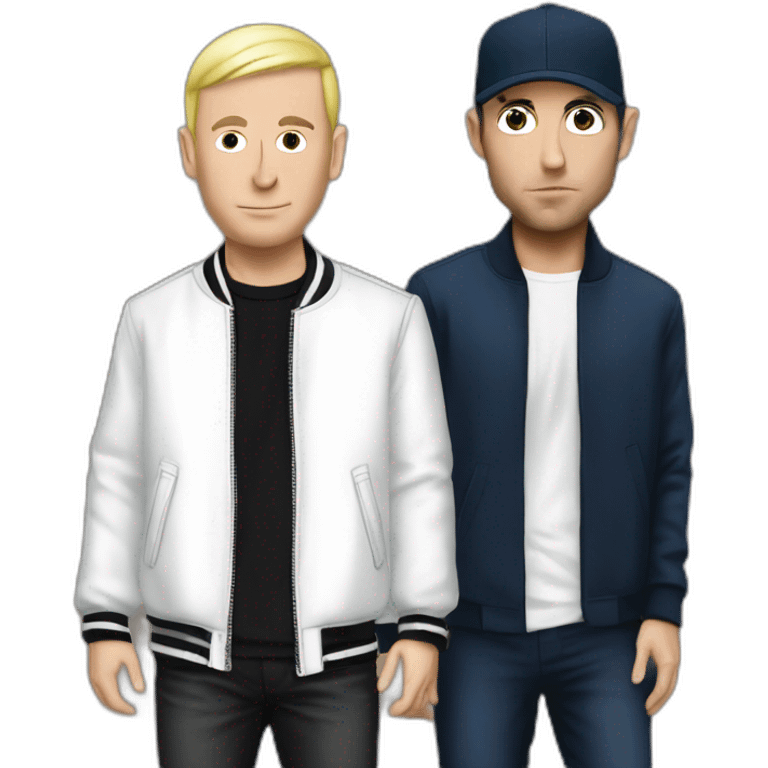 Macron sur le dos d'Eminem emoji