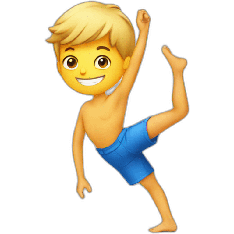 boy in handstand push up emoji