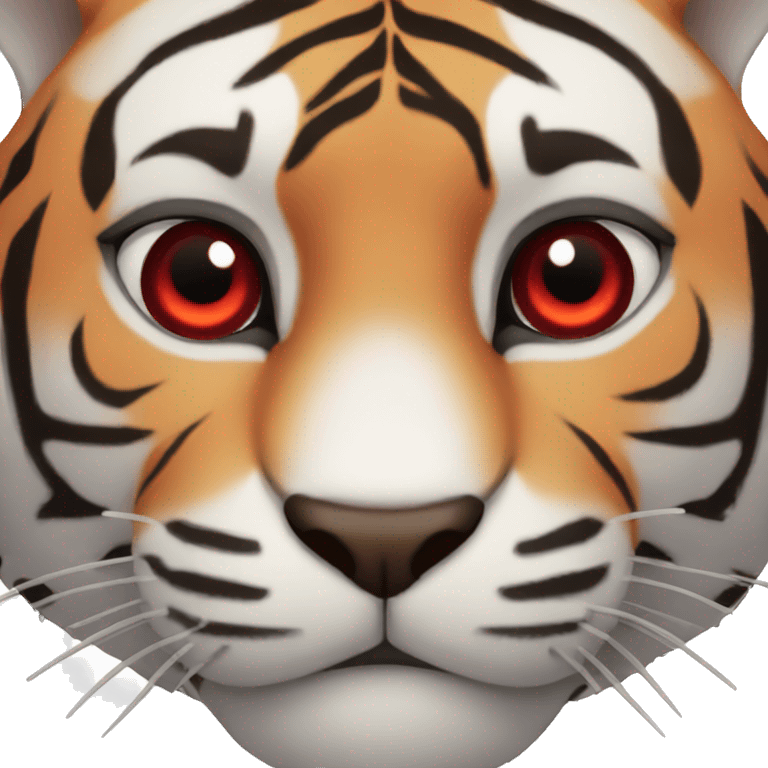 Tiger with red eyes  emoji