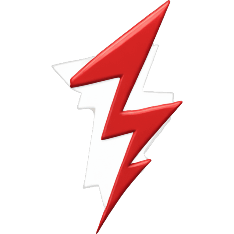 red and white lightning bolt emoji