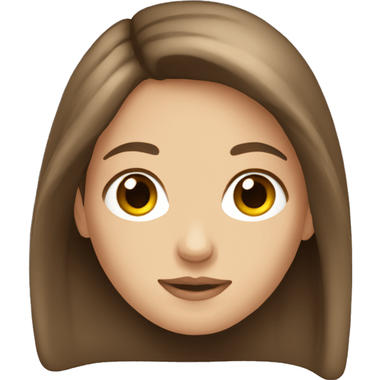 Brown hair white girl emoji