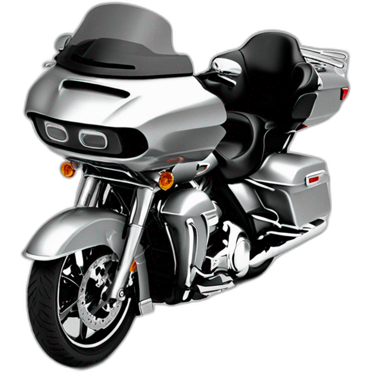 Silver road glide ultra with the word صباحكم فل emoji