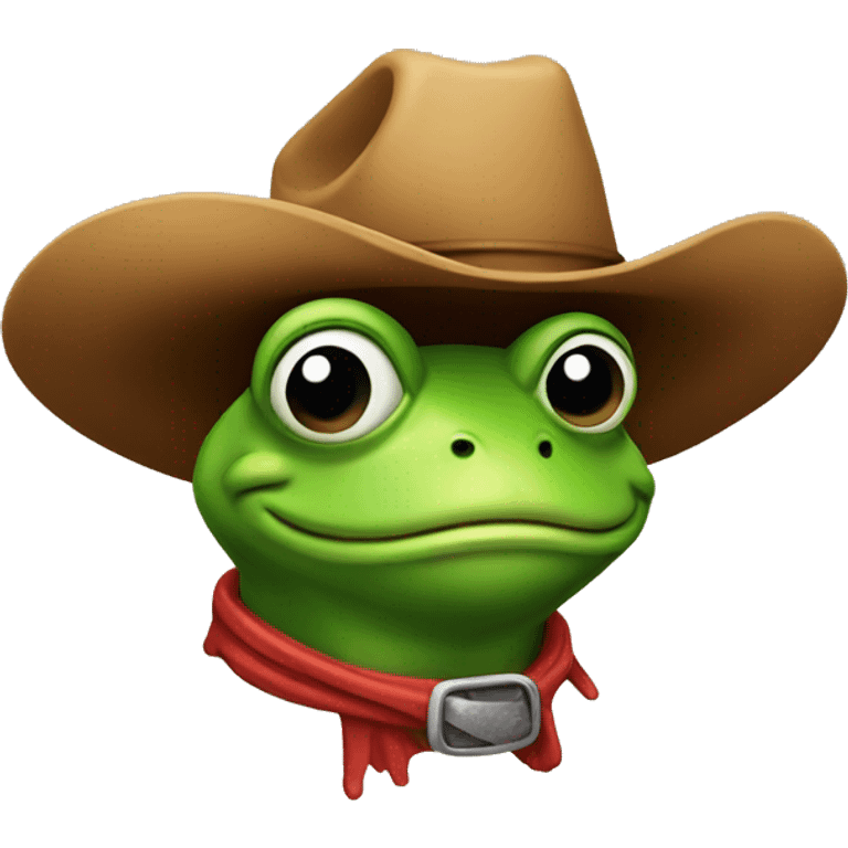 Cowboy frog emoji