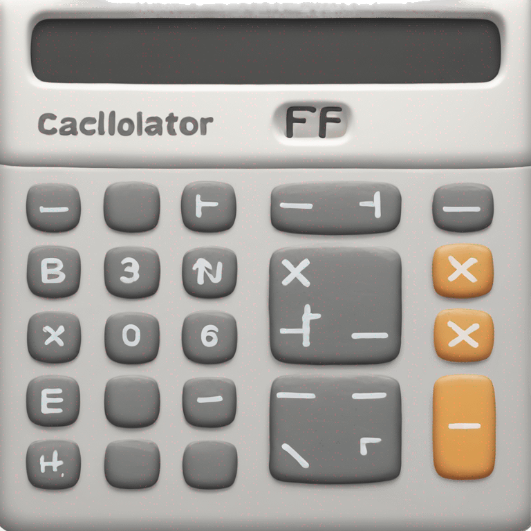 calculator with F<3F emoji