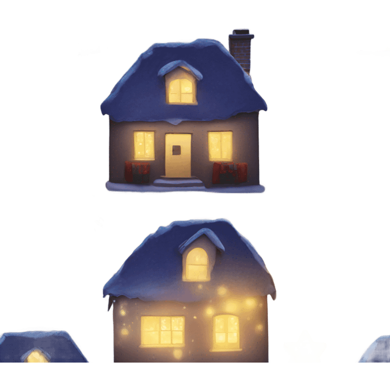 Christmas lights house emoji