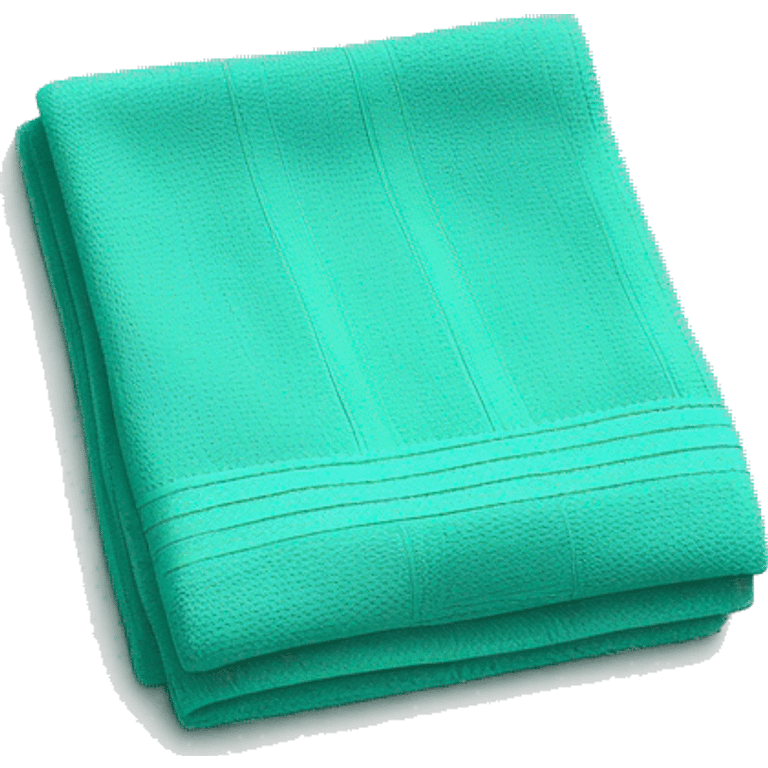 Realistic folded tiffany blue dish towel emoji