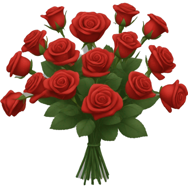 Red rose bouquet  emoji