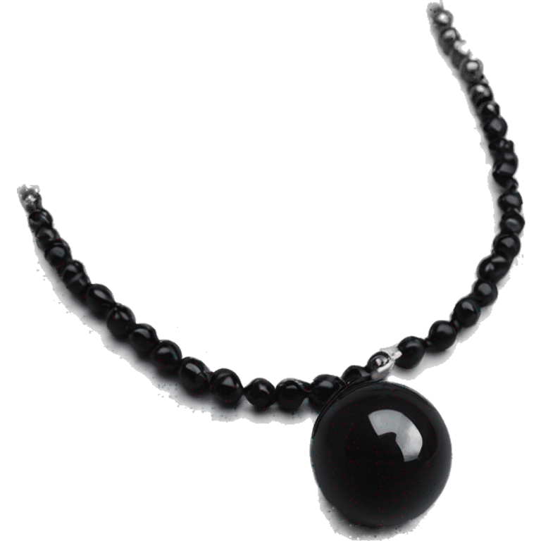 onix sphere necklace black emoji