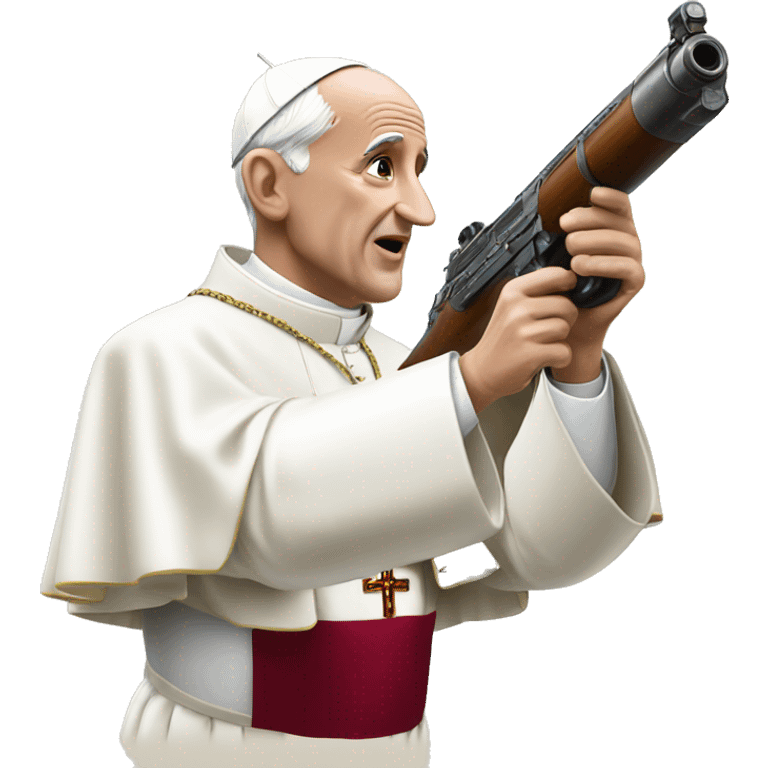 Pope shooting up emoji