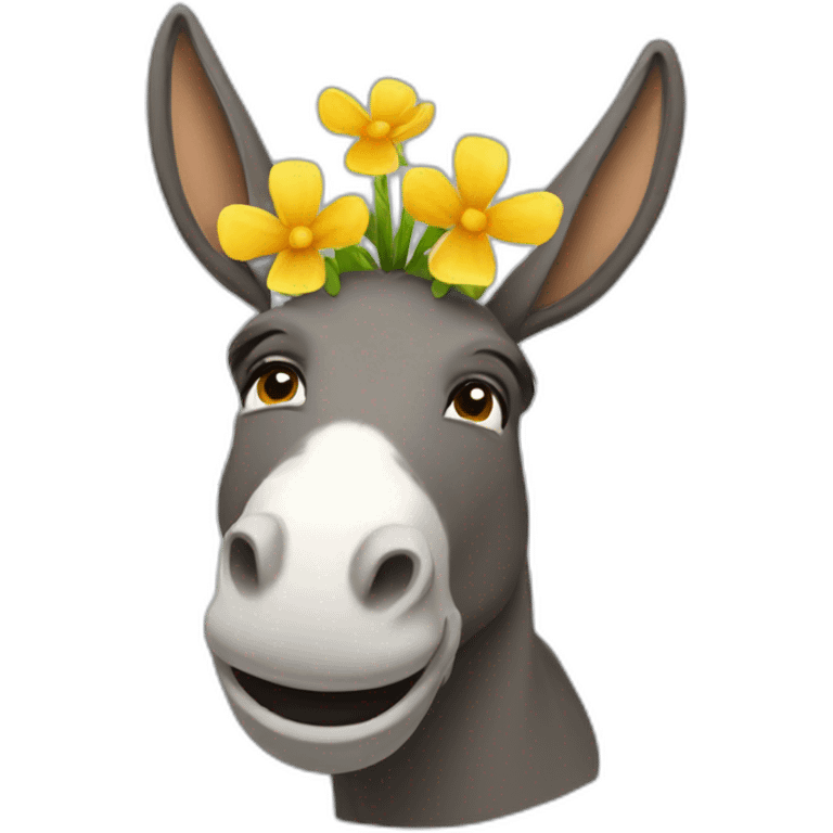 donkey flower emoji