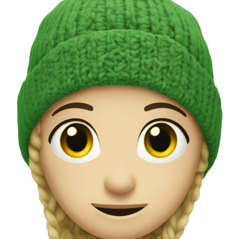 green beanie knit emoji