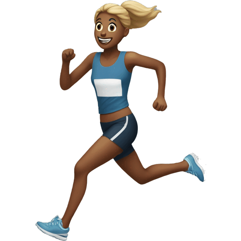 A girl running emoji