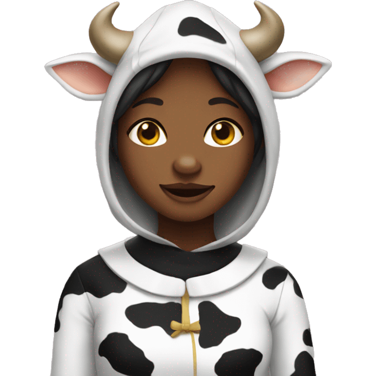 Girl in cow costume  emoji