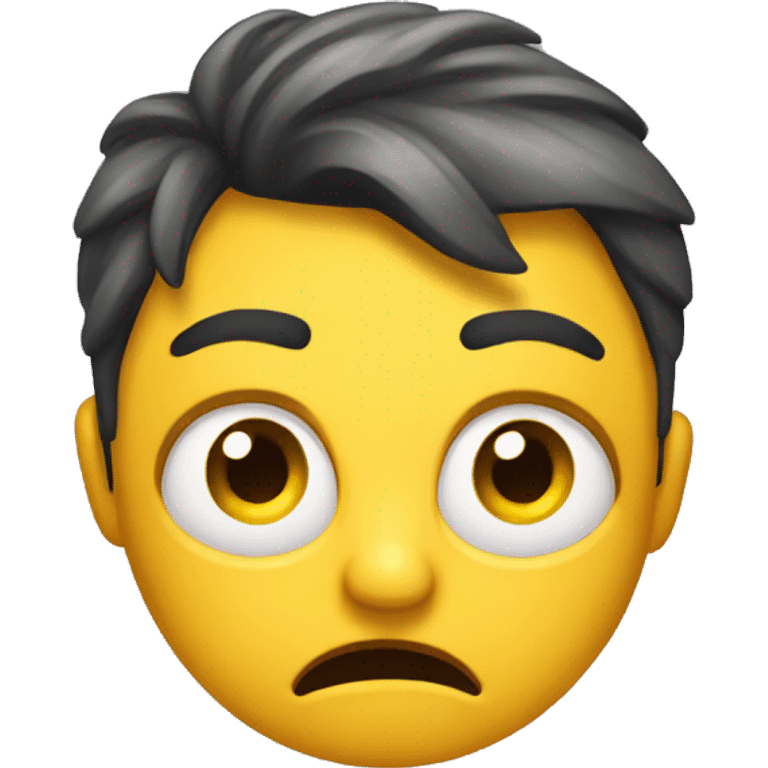 Yellow annoyed emoji  emoji