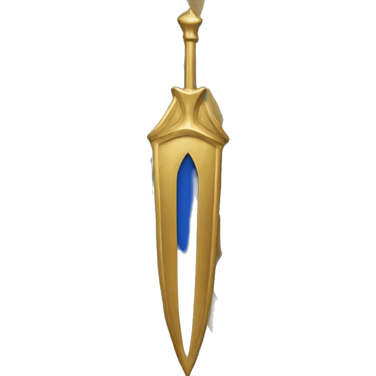 Blue spear with gold accents emoji