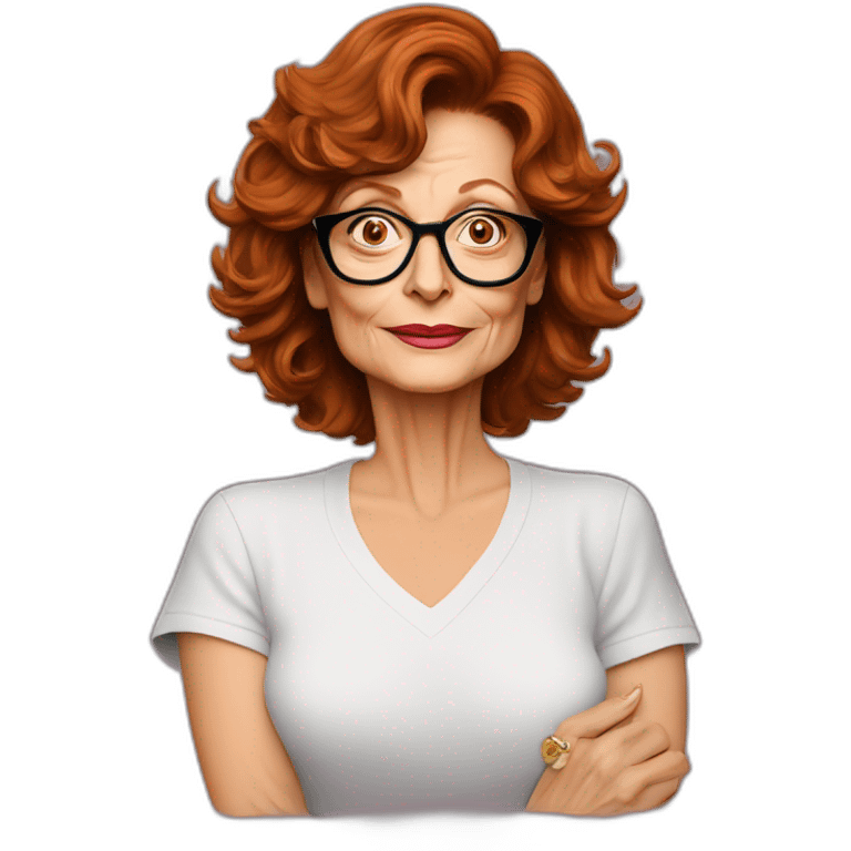 actor susan sarandon cartoon wearing tee  emoji