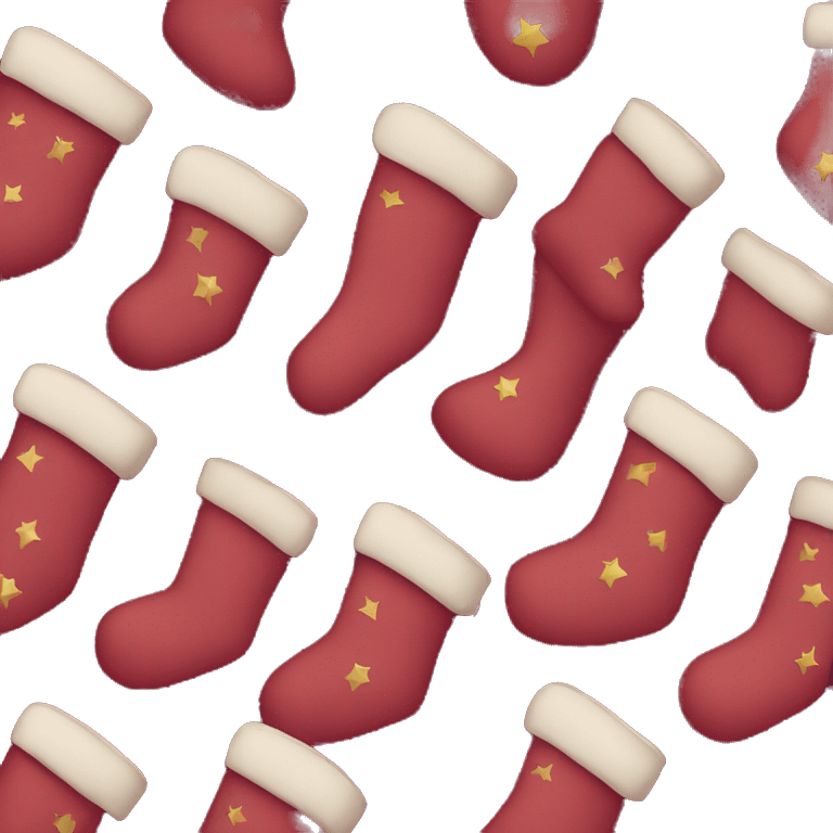 Christmas stocking in burgundy  emoji