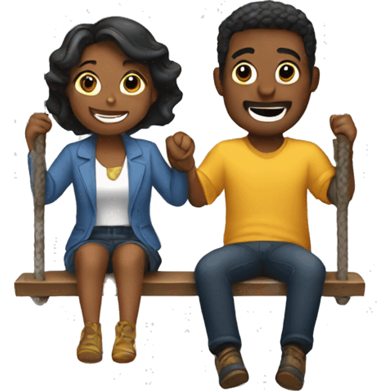 Couple in a swing emoji