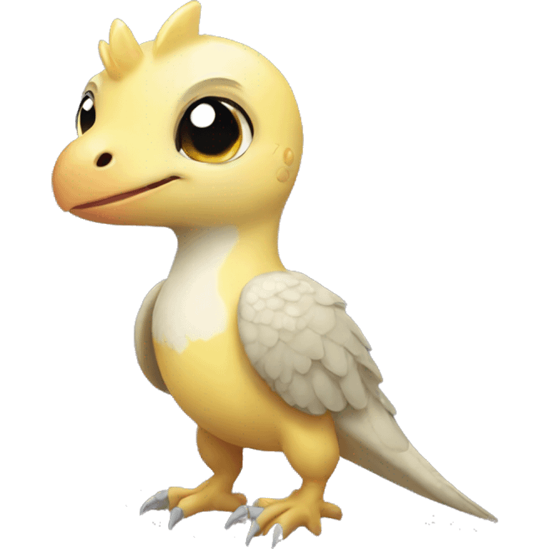 chibi Cockatiel dinosaur emoji