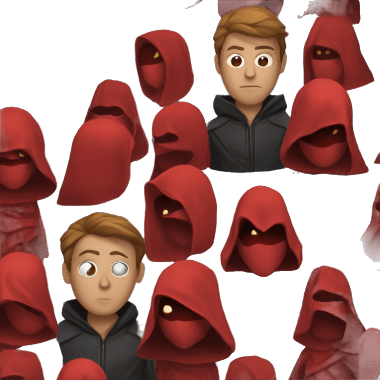 red hood and cloack emoji