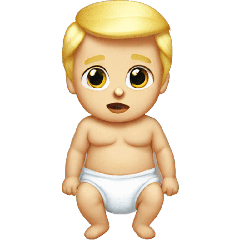 donald trump as a baby in a diaper emoji