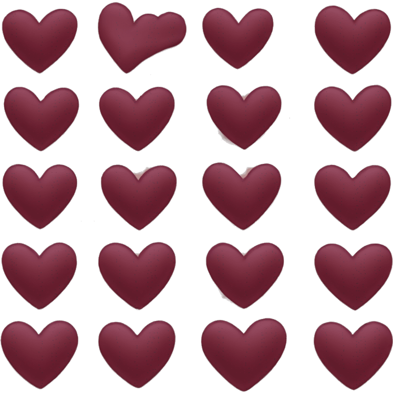 burgundy heart emoji