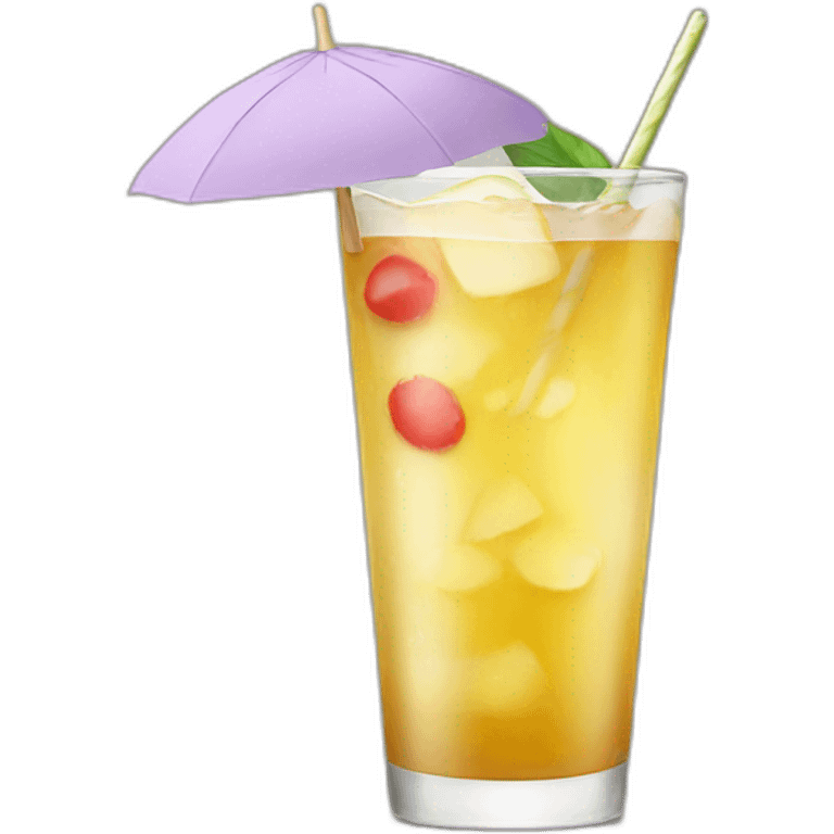 a drink with little paper umbrella inside emoji