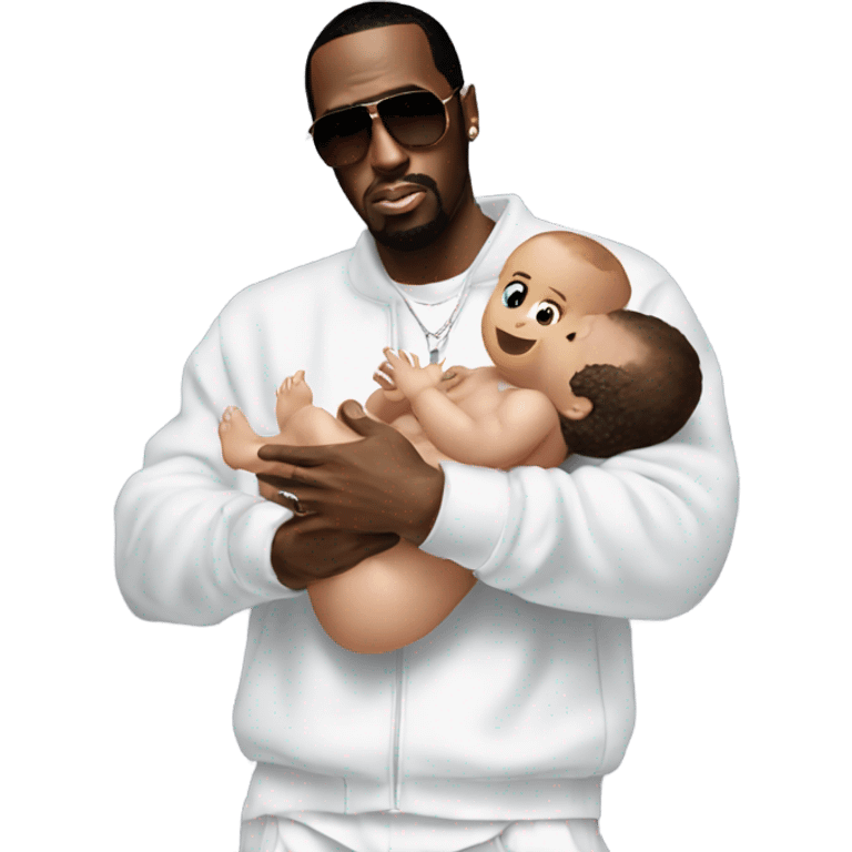 p diddy holding baby oil emoji