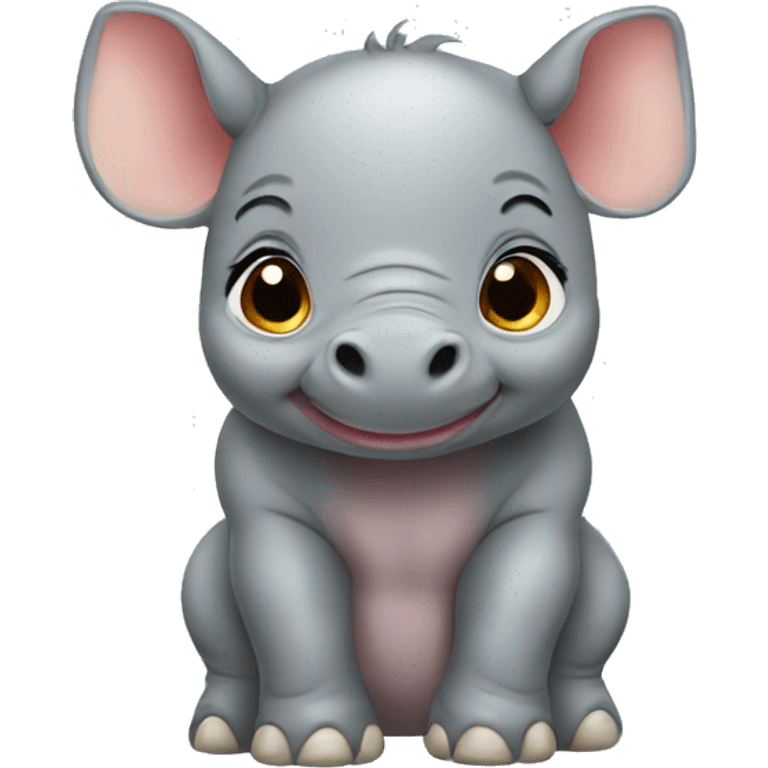 A baby rhinoceros emoji