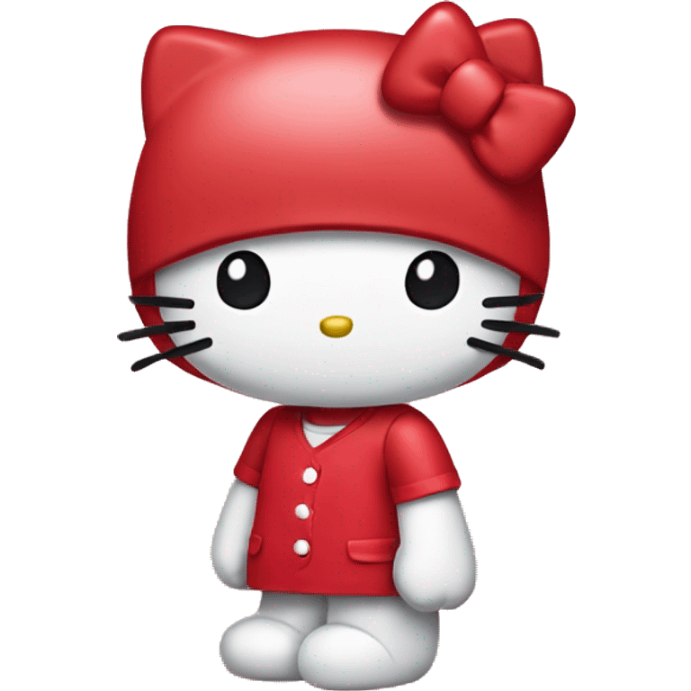 hello kitty wearing red clothes emoji