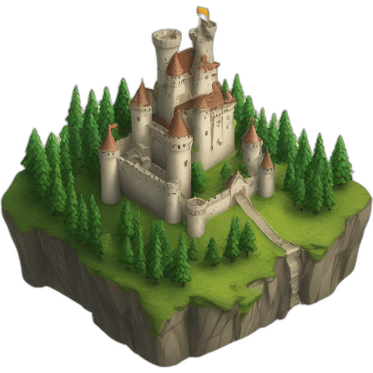 Castle in middle of the forest  emoji