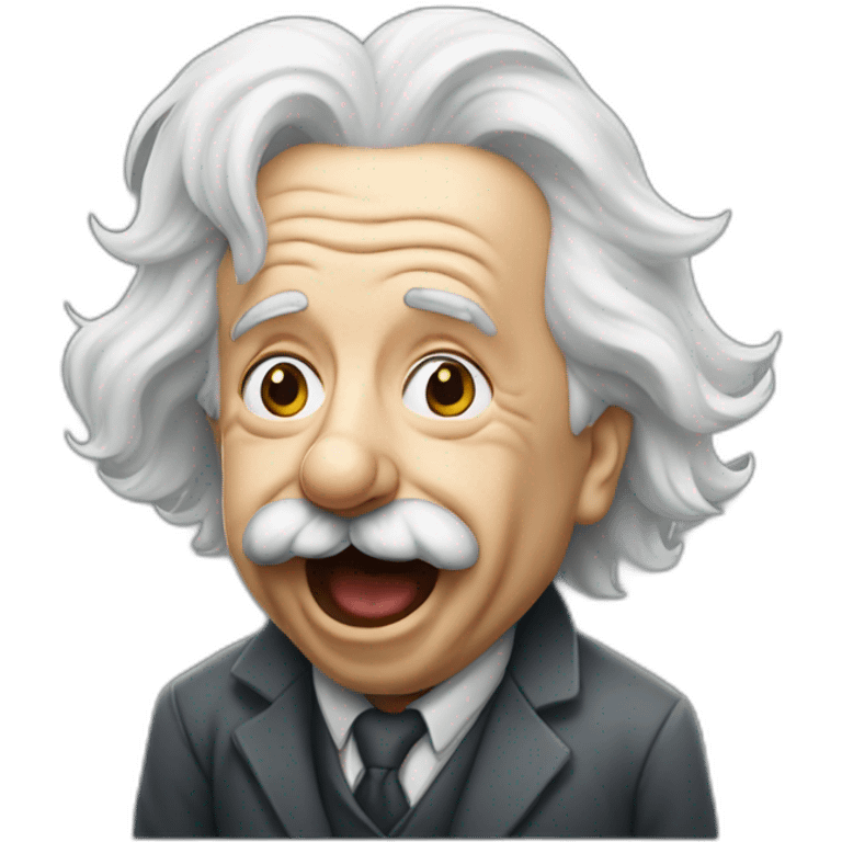 Einstein sacando la lengua emoji