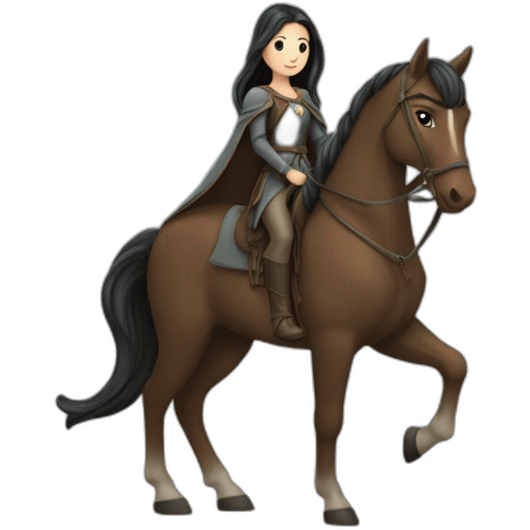 arwen sur un cheval emoji