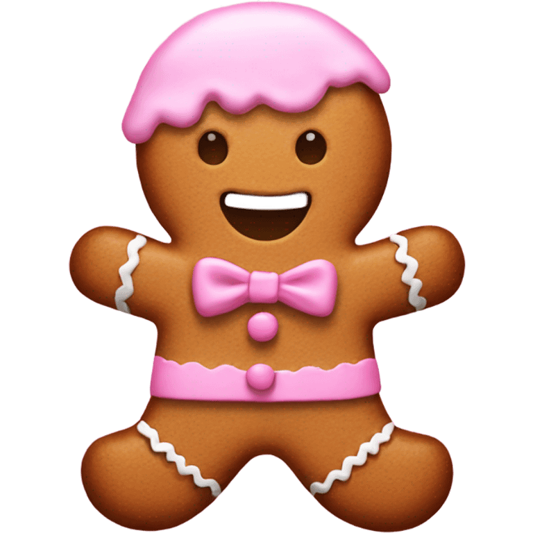 Pink gingerbread  emoji