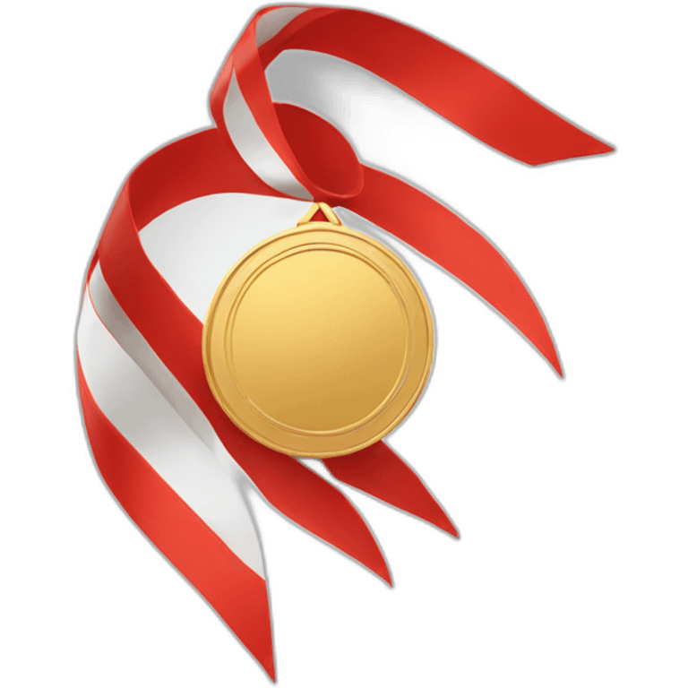 gold medal red ribbon emoji