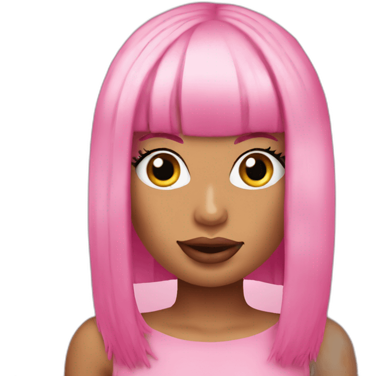 nicki minaj pink hair emoji