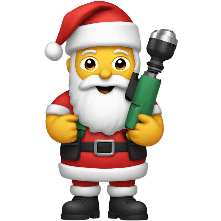 Santa with a cordless drill  emoji