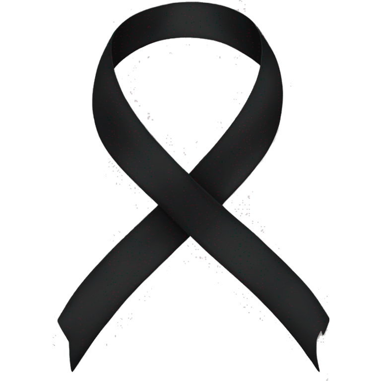 A black ribbon  emoji