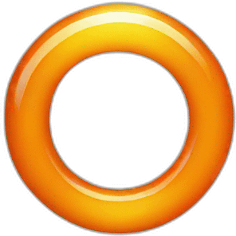 Shiny orange ring emoji