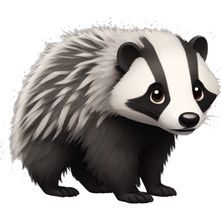 fluffy hairy badger emoji