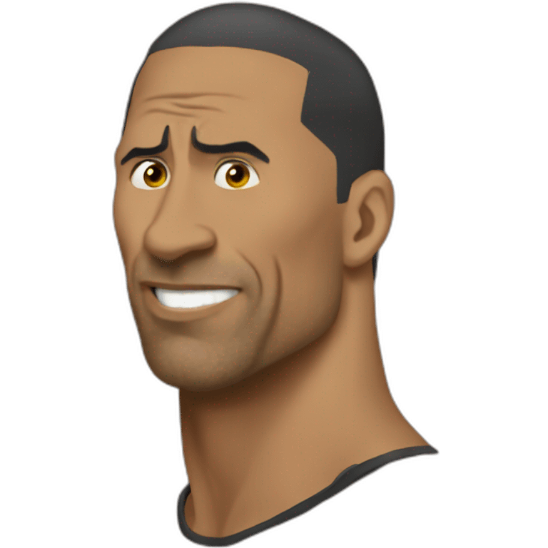 The rock meme emoji