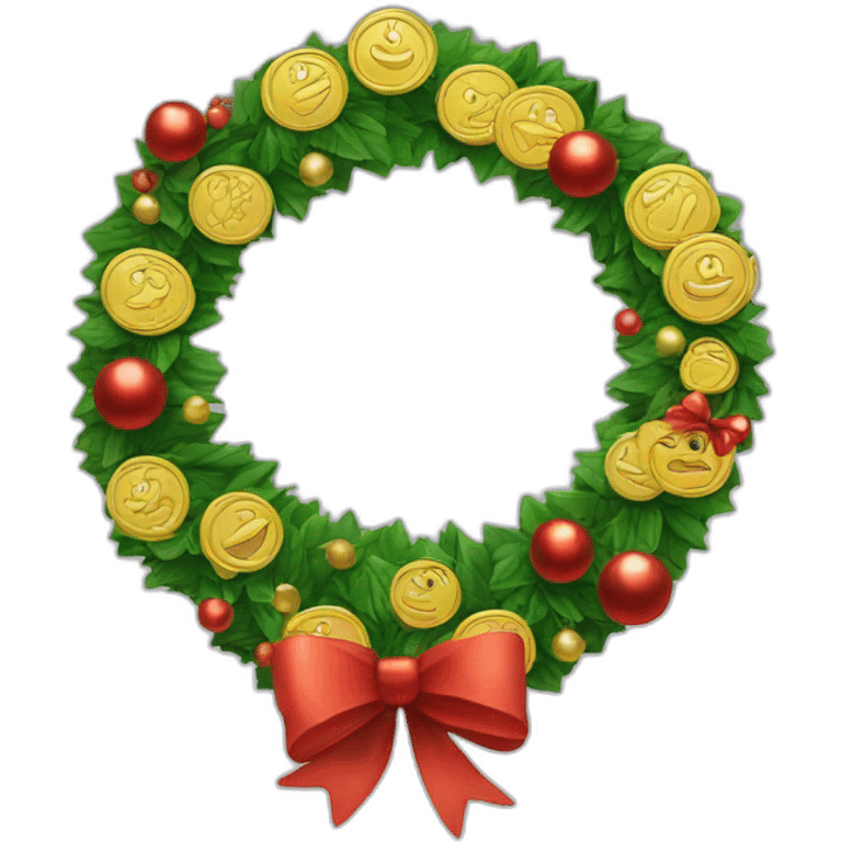 christmas-wreath coins emoji