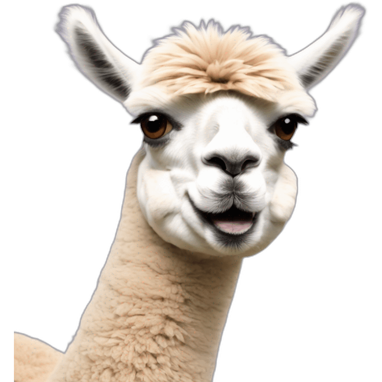 Alpaca thumb Up realistic colorized emoji