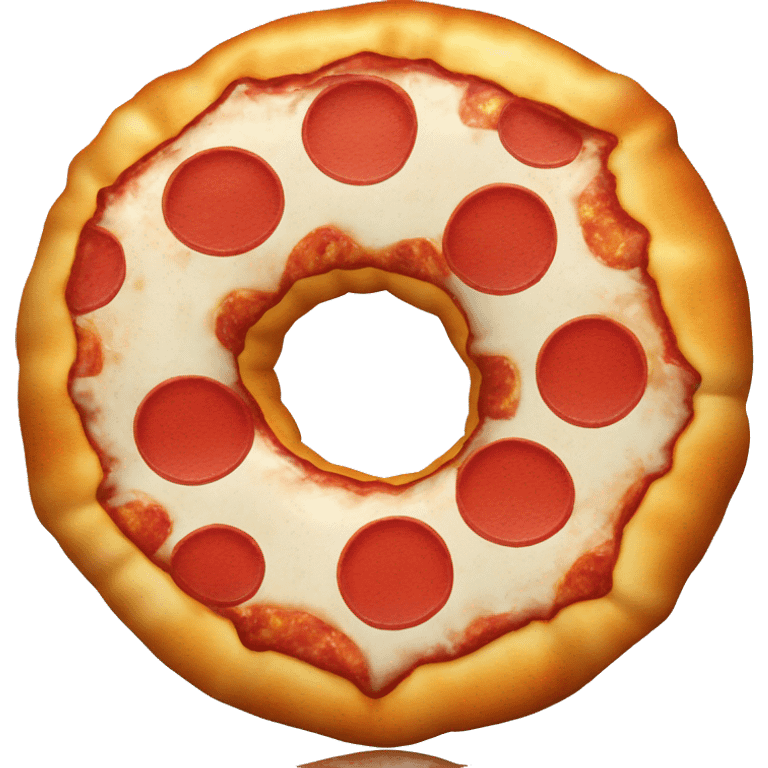 Realistic isolated pizza pool floatie ring emoji