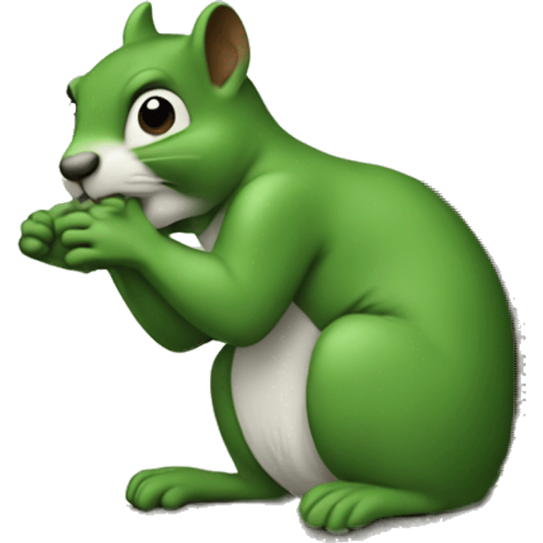 squirrel farting green  emoji