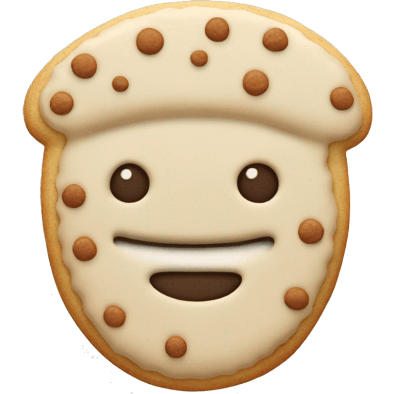 beige snowman cookie emoji